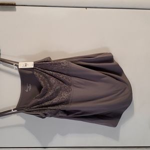 Gray lace Lane Bryant dressy tank 18/20 NWT
